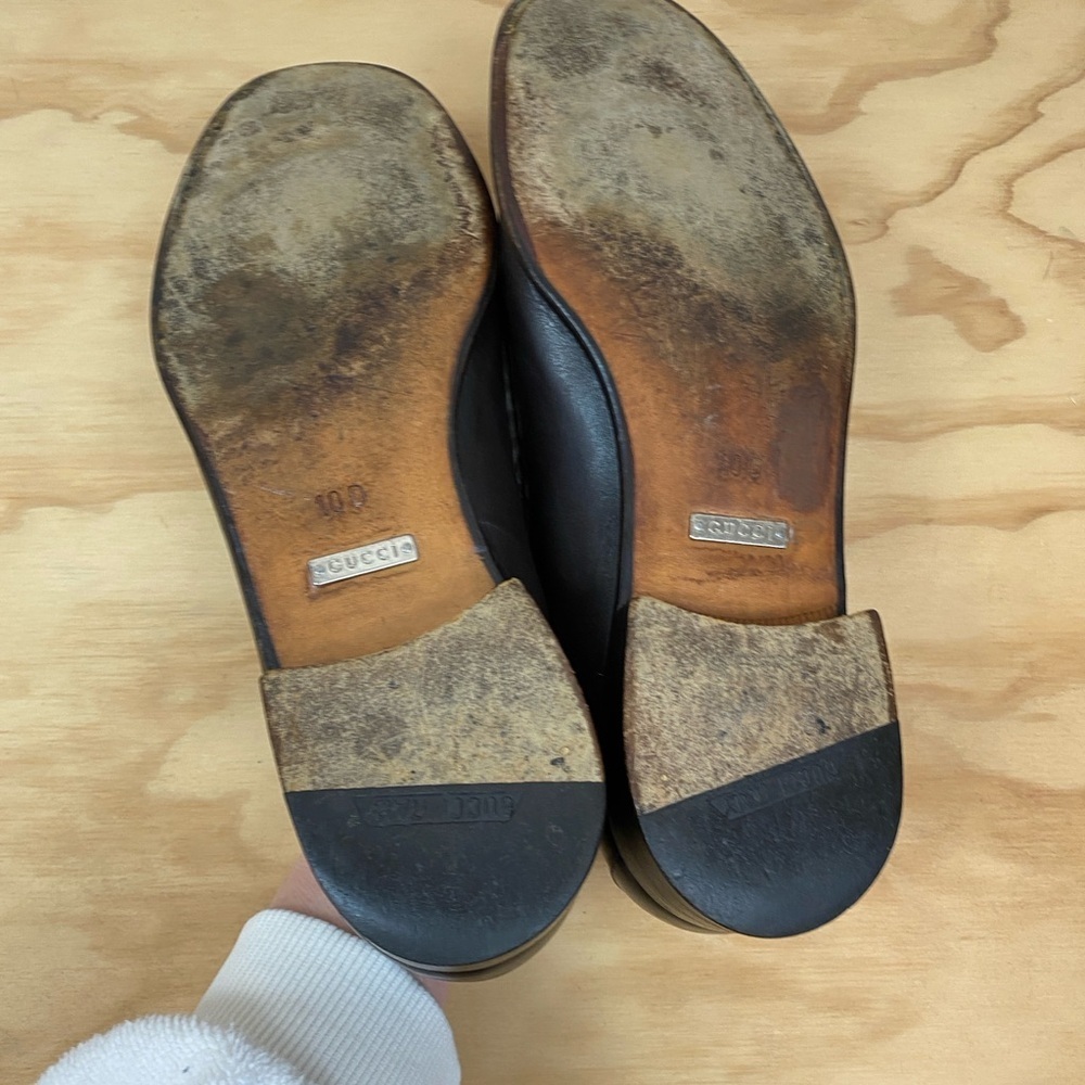 Gucci Brown Leather Horsebit Loafers - Picture 4 of 8